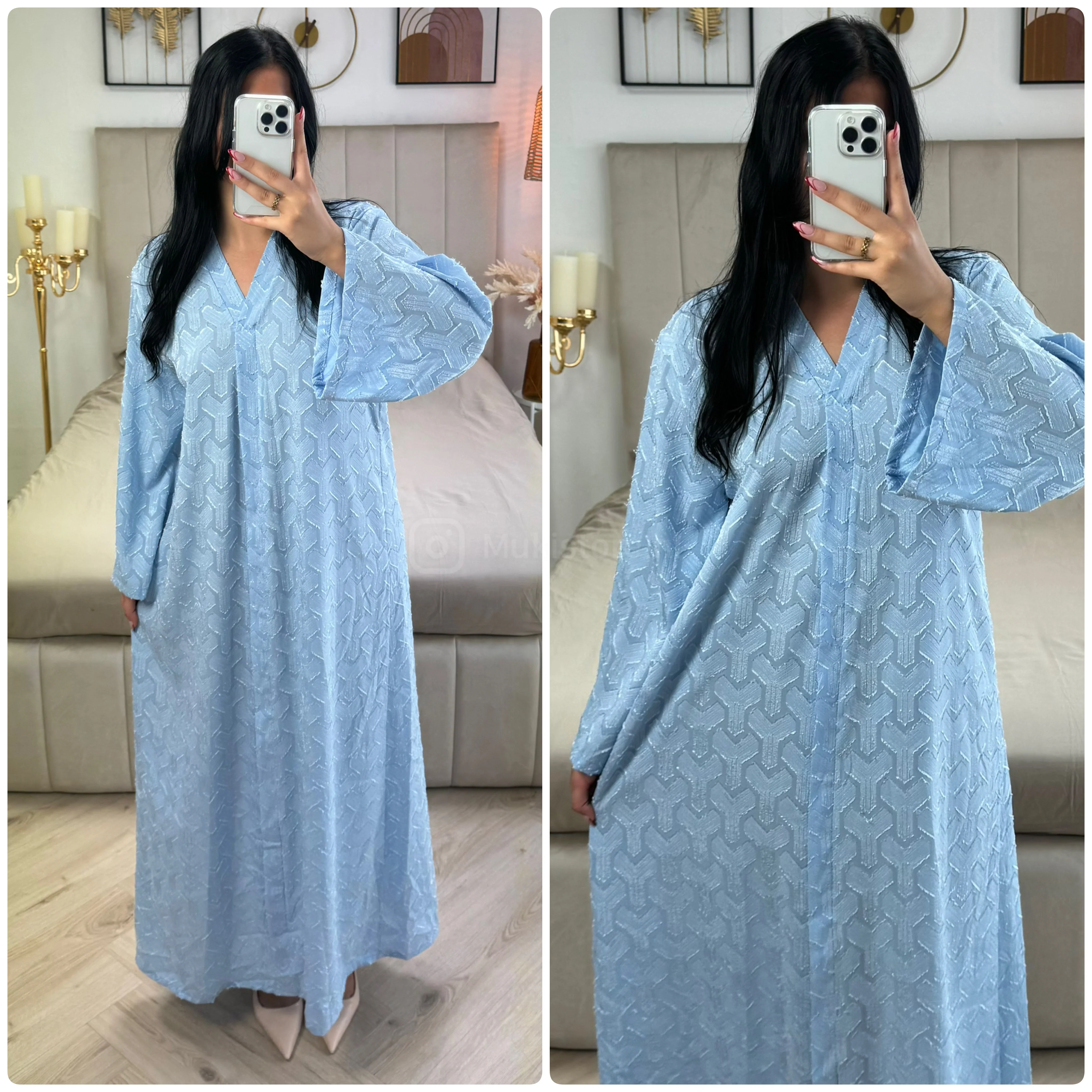 V Neck Special Y Material Maxi - Image 13