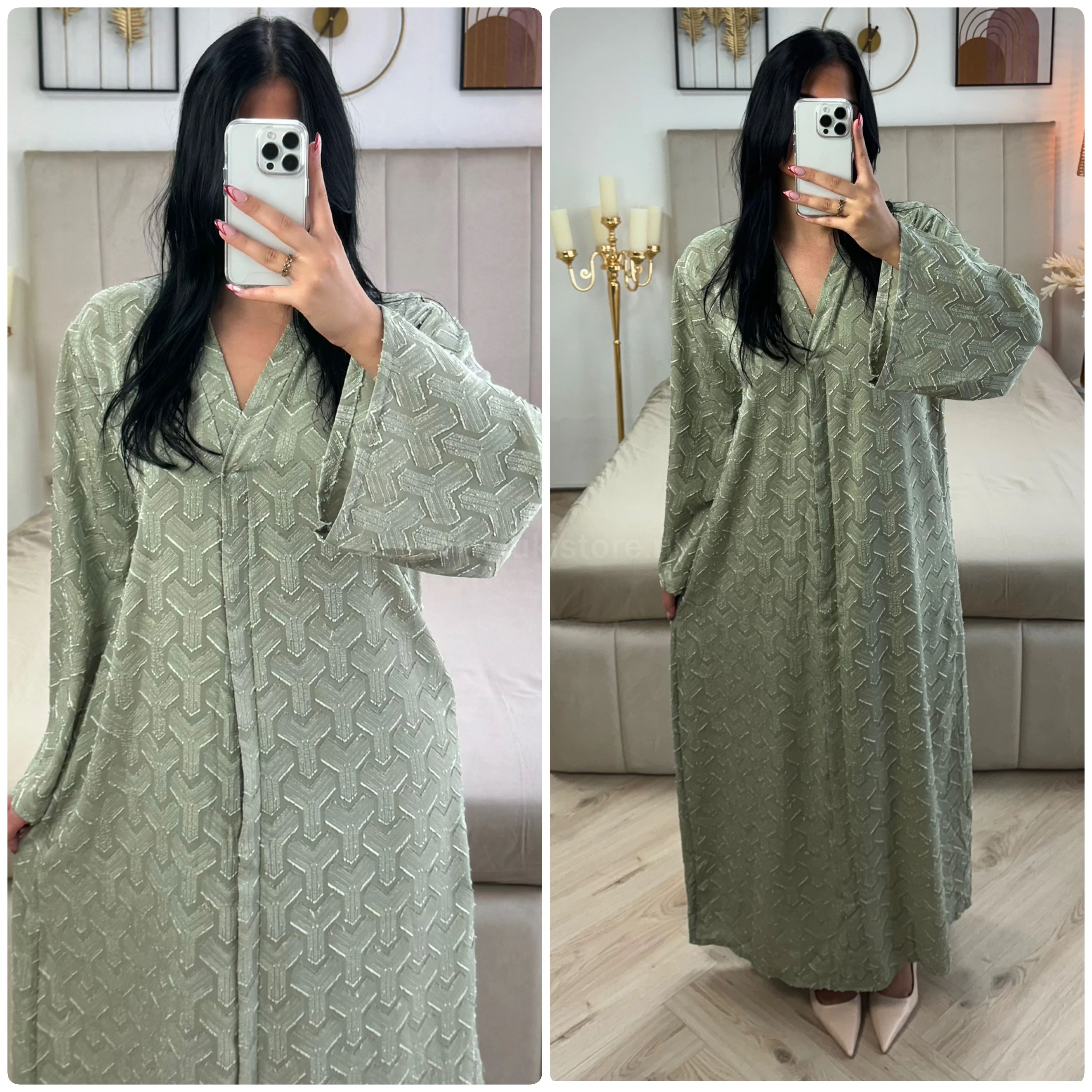 V Neck Special Y Material Maxi - Image 14