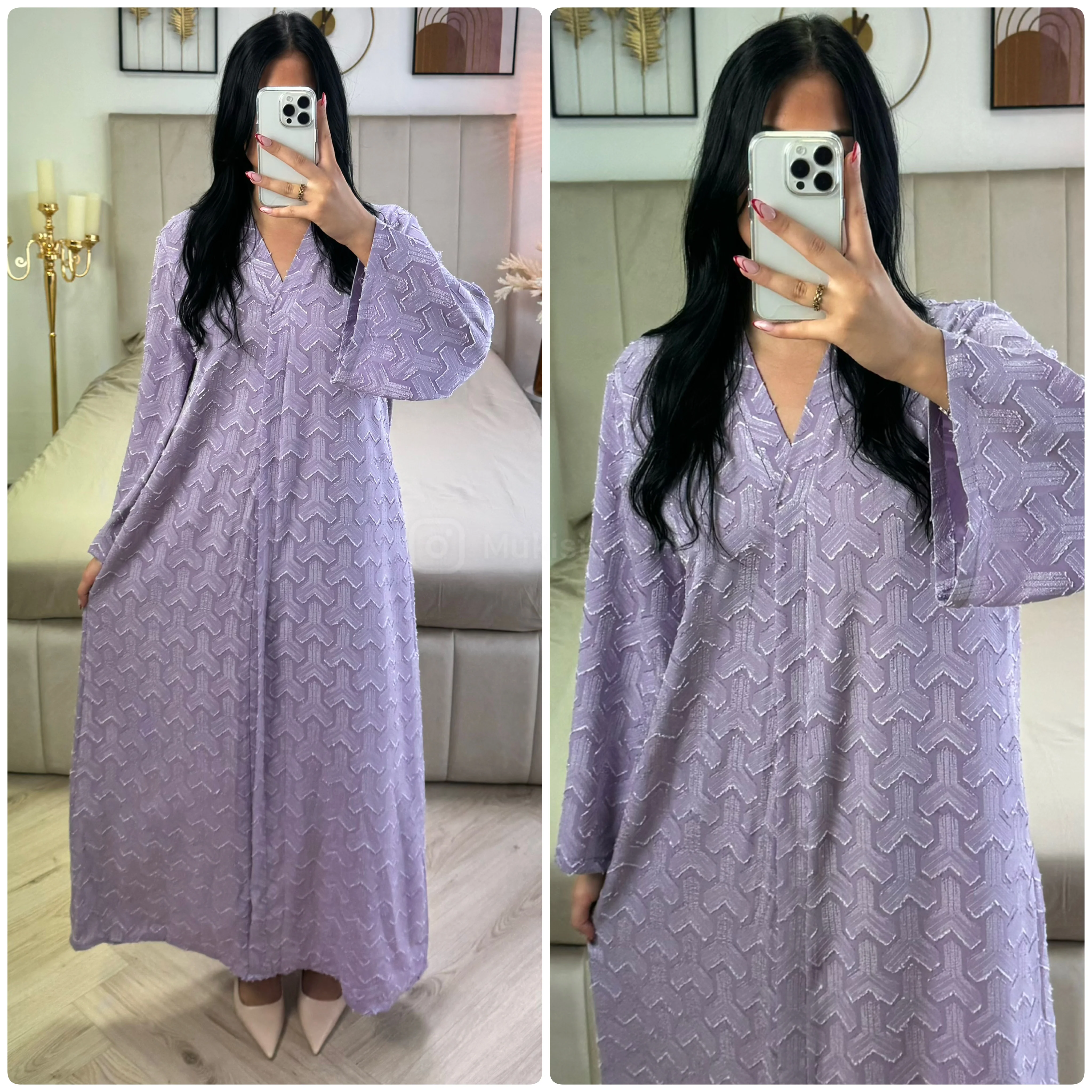 V Neck Special Y Material Maxi - Image 16