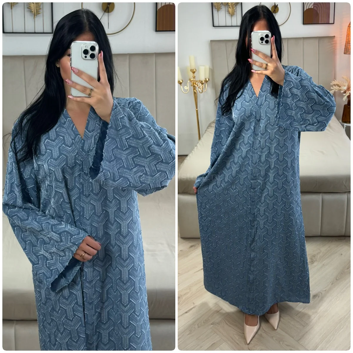 V Neck Special Y Material Maxi - Image 3
