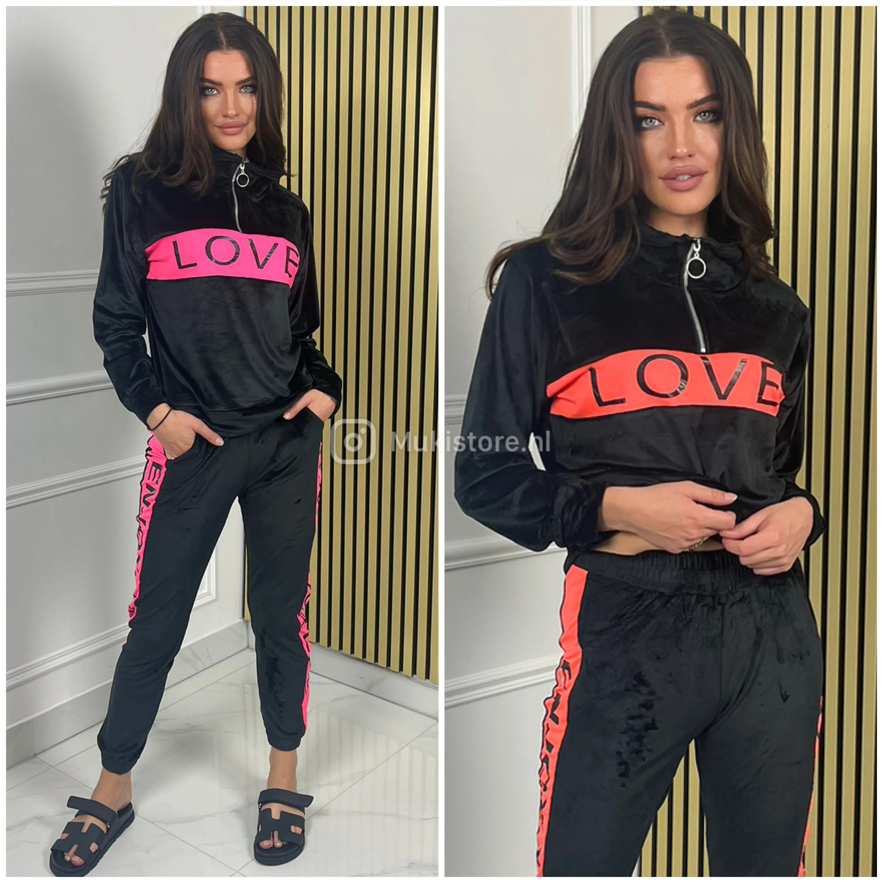 Velvet 2pcs Set Love Enjoy your life 352 - Image 9