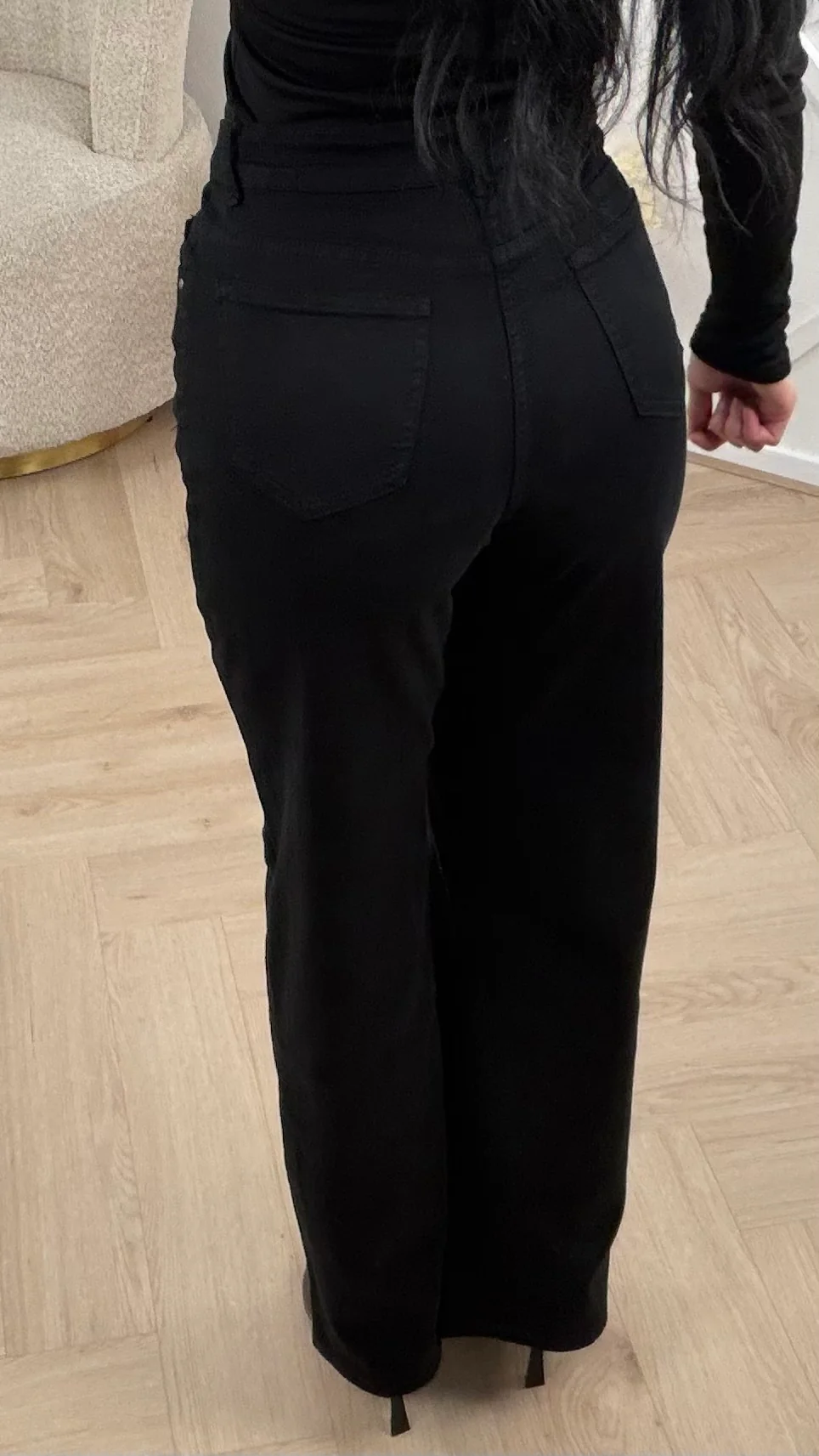 Super Stretch Full Wide Leg Jeans – H986-1 - Image 2
