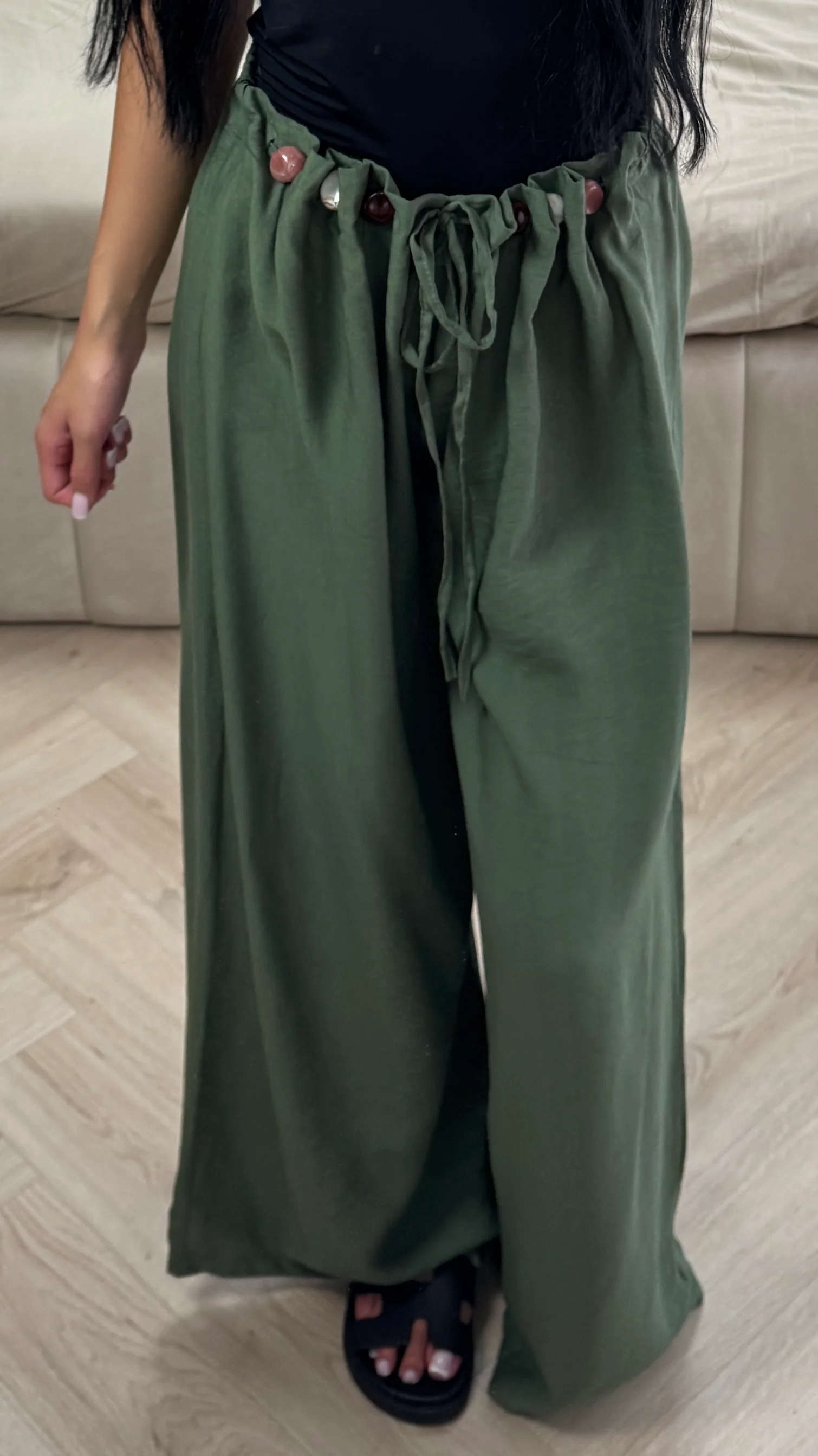 Wijde Broek met Kralendetail – Viscoseblend - Image 3