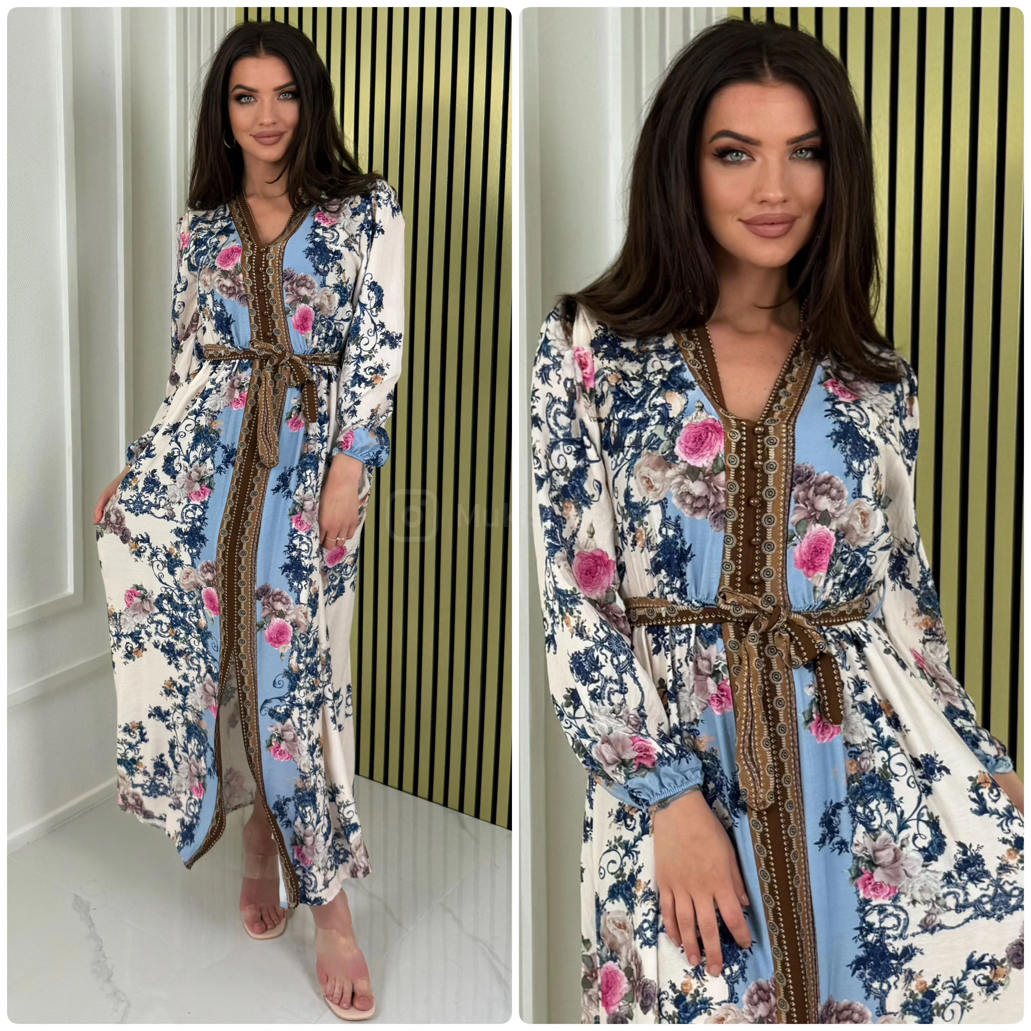 Zim Tie Belt Floral Dress - Image 7